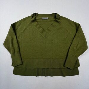 Anthropologie Sweater 100% Merino Wool Womens XS Tiered Hem Knit Minimalist